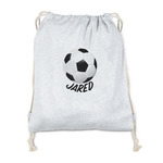 Soccer Drawstring Backpack - Sweatshirt Fleece - Double Sided (Personalized)