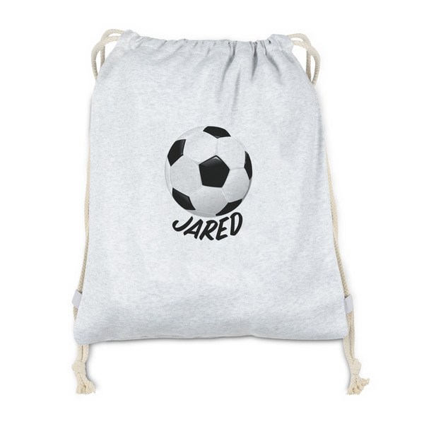 Custom Soccer Drawstring Backpack - Sweatshirt Fleece - Double Sided (Personalized)