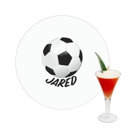 Soccer Printed Drink Topper -  2.5" (Personalized)