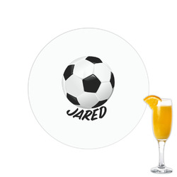 Soccer Printed Drink Topper - 2.15" (Personalized)
