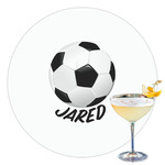 Soccer Printed Drink Topper - 3.5" (Personalized)