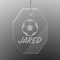 Soccer Engraved Glass Ornament - Octagon (Personalized)