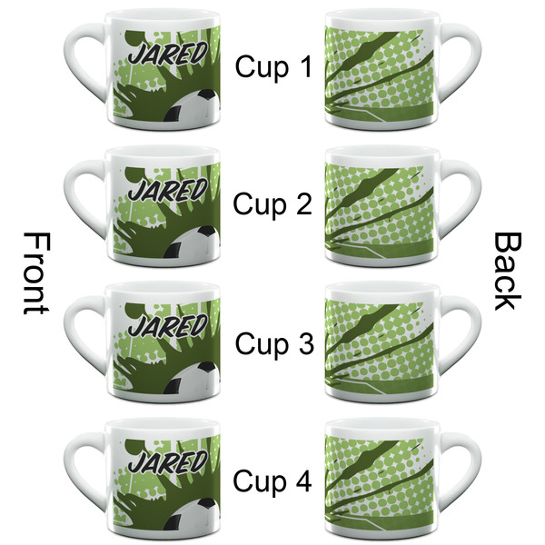 Soccer Espresso Cup - 6oz (Double Shot Set of 4) APPROVAL