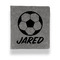 Soccer Leather Binder - 1" - Grey - Front View
