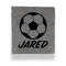 Soccer Leather Binder - 1" - Grey (Personalized)