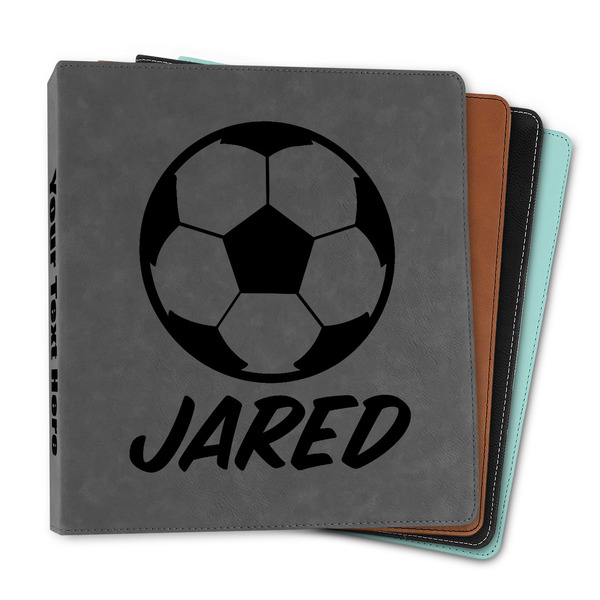 Custom Soccer Leather Binder - 1" (Personalized)