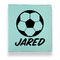 Soccer Leather Binders - 1" - Teal - Front View