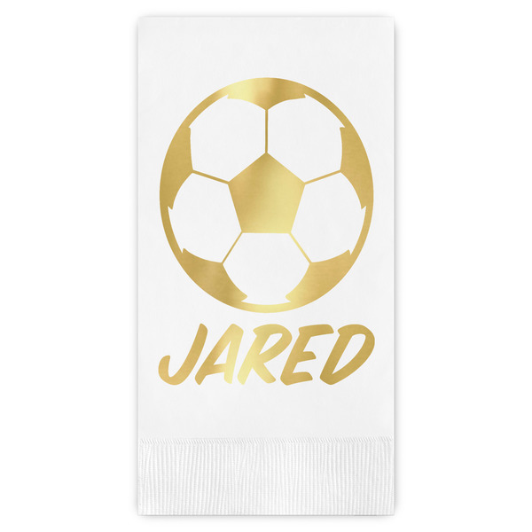 Custom Soccer Guest Napkins - Foil Stamped (Personalized)