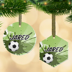 Soccer Flat Glass Ornament w/ Name or Text