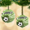 Soccer Frosted Glass Ornament - MAIN PARENT