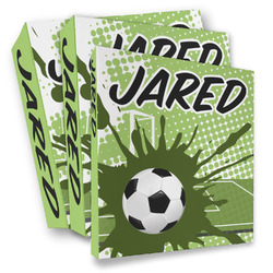 Soccer 3 Ring Binder - Full Wrap (Personalized)