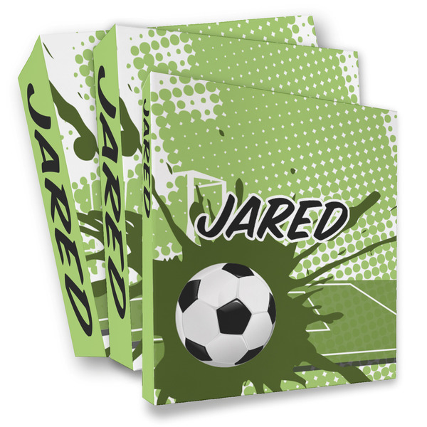 Custom Soccer 3 Ring Binder - Full Wrap (Personalized)
