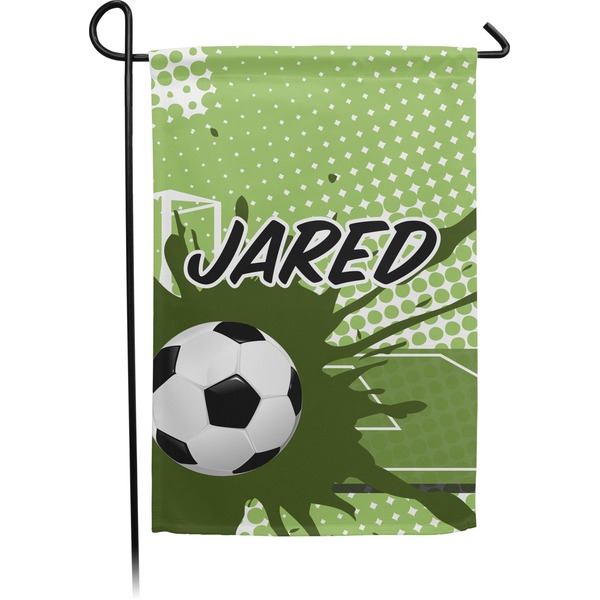 Custom Soccer Small Garden Flag - Double Sided w/ Name or Text