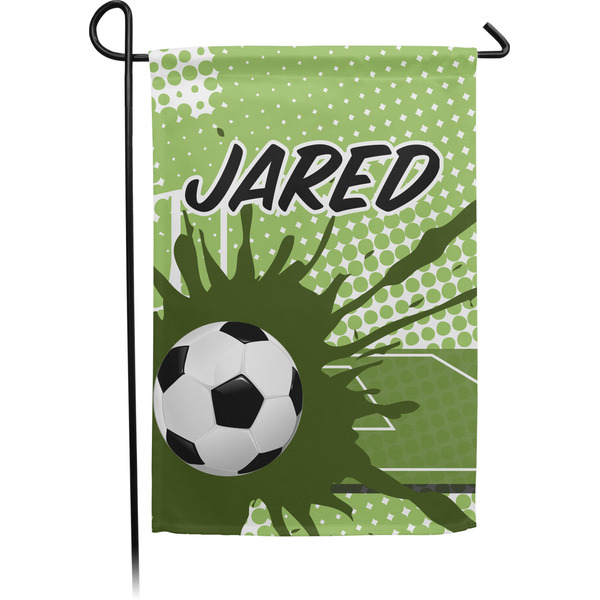 Custom Soccer Small Garden Flag - Single Sided w/ Name or Text