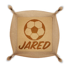 Soccer Genuine Leather Valet Tray (Personalized)