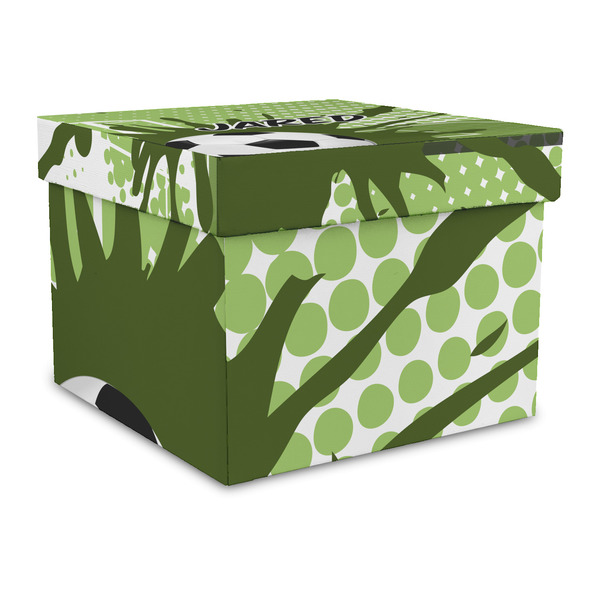 Custom Soccer Gift Box with Lid - Canvas Wrapped - Large (Personalized)
