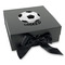 Soccer Gift Boxes with Magnetic Lid - Black - Front (angle)