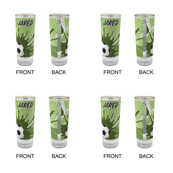 Soccer Glass Shot Glass - 2 oz - Set of 4 - APPROVAL