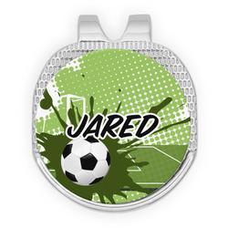 Soccer Golf Ball Marker - Hat Clip - Silver