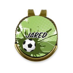 Soccer Golf Ball Marker - Hat Clip - Gold