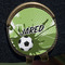 Soccer Golf Ball Marker Hat Clip - Gold - Close Up