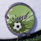 Soccer Golf Ball Marker Hat Clip - Silver - Front