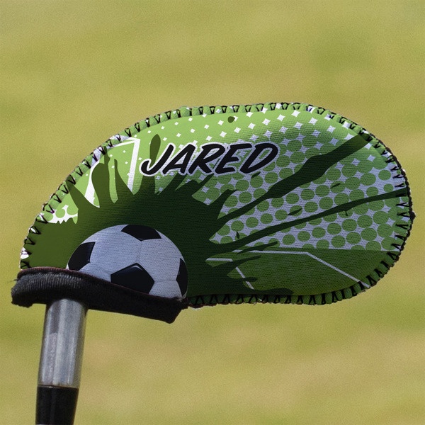 Custom Soccer Golf Club Iron Cover (Personalized)