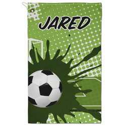 Soccer Golf Towel - Poly-Cotton Blend - Large w/ Name or Text