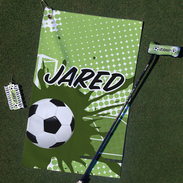 Custom Soccer Golf Towel Gift Set (Personalized)