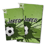 Soccer Golf Towel - Poly-Cotton Blend w/ Name or Text