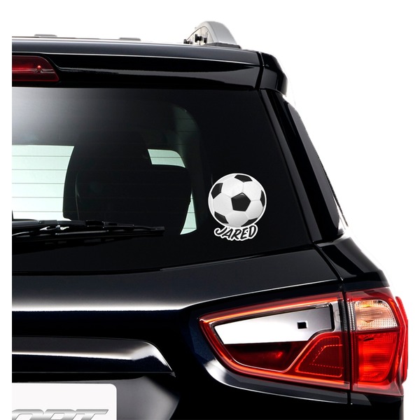 Soccer Graphic Car Decal (On Car Window)