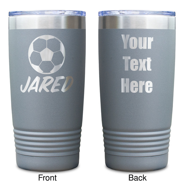 Soccer Gray Polar Camel Tumbler - 20oz - Double Sided - Approval