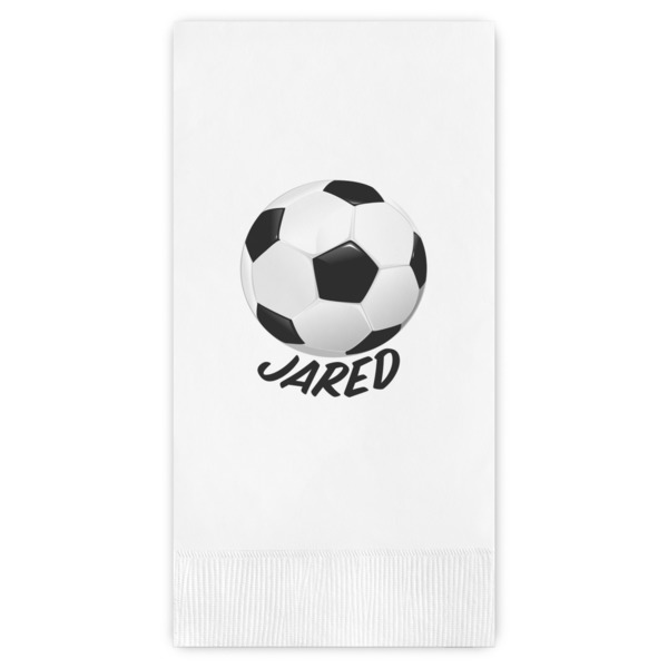 Custom Soccer Guest Napkins - Full Color - Embossed Edge (Personalized)