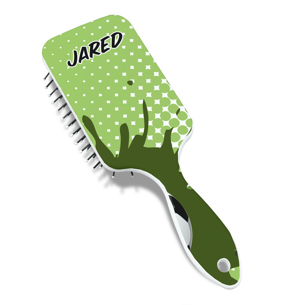 Soccer Hair Brush - Angle View