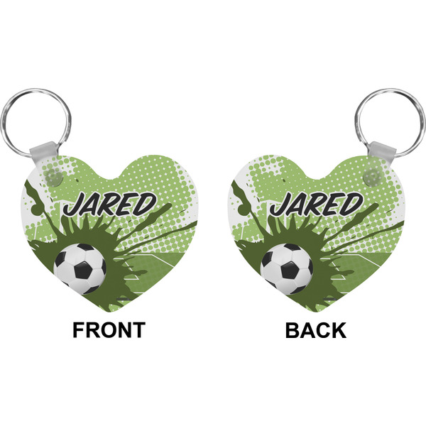 Soccer Heart Keychain (Front + Back)