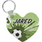 Soccer Heart Plastic Keychain w/ Name or Text