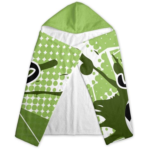 Soccer Hooded Towel - Folded