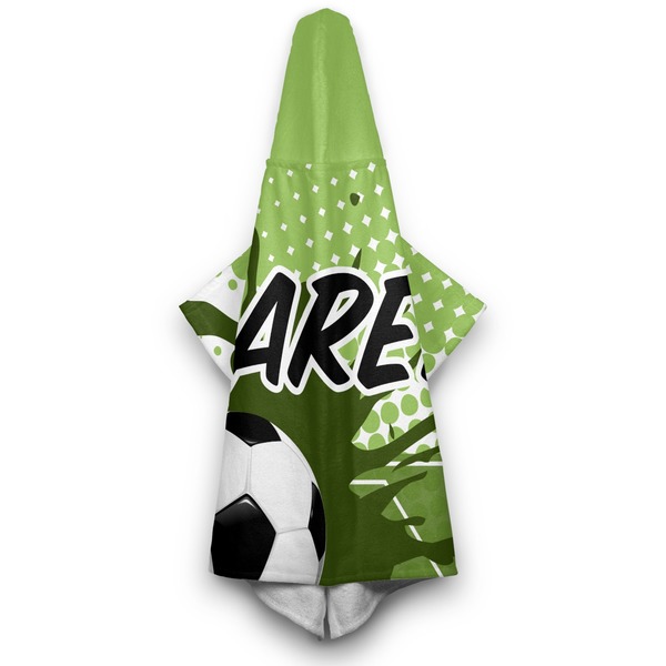 Soccer Hooded Towel - Hanging