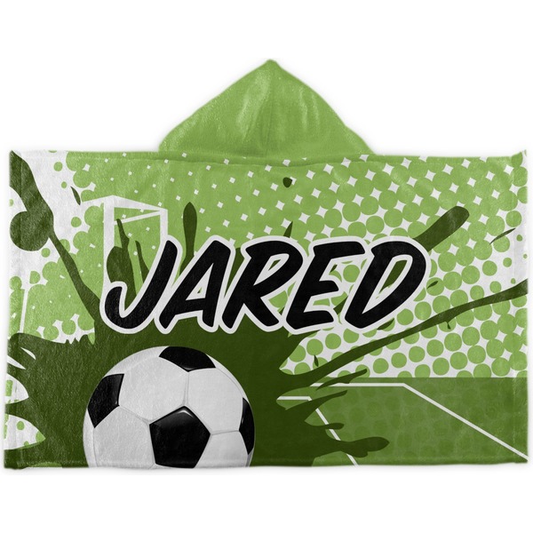 Custom Soccer Kids Hooded Towel (Personalized)
