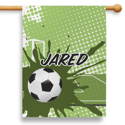 Soccer 28" House Flag - Double Sided (Personalized)
