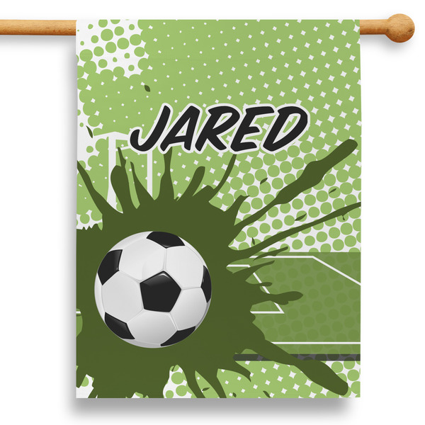 Custom Soccer 28" House Flag - Double Sided (Personalized)