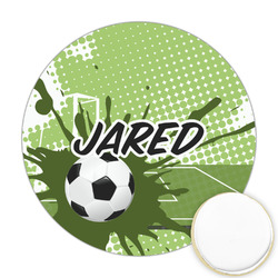 Soccer Printed Cookie Topper - Round (Personalized)
