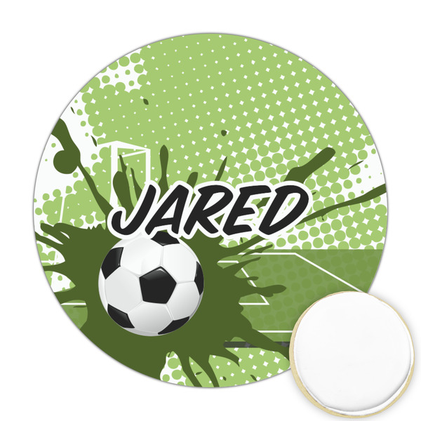 Custom Soccer Printed Cookie Topper - Round (Personalized)