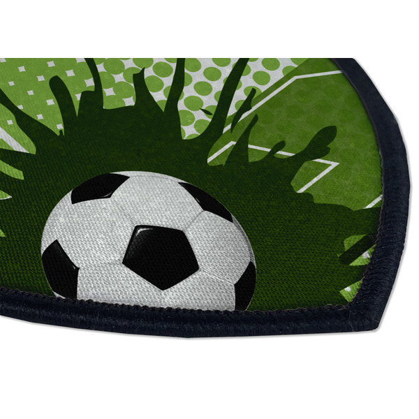 Soccer Iron on Shield 3 Detail