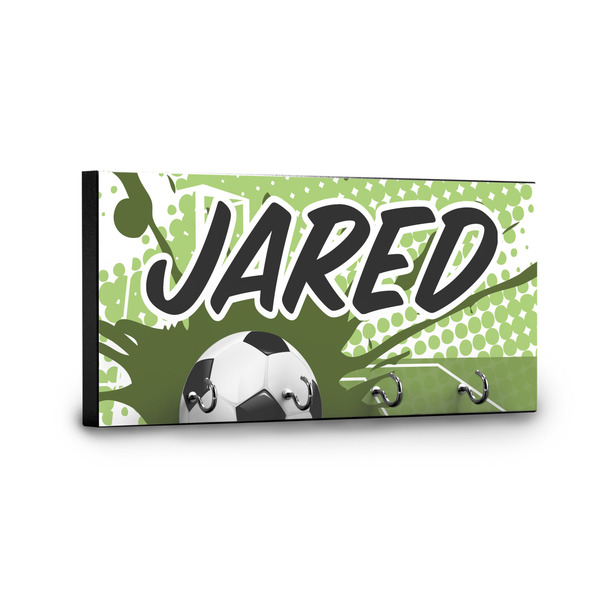 Soccer Key Hanger - Front View with Hooks