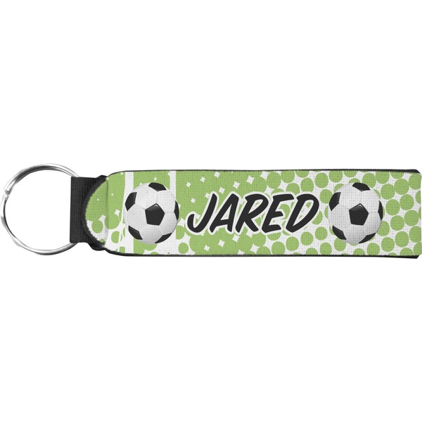 Custom Soccer Neoprene Keychain Fob (Personalized)