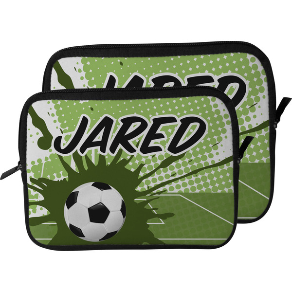 Soccer Laptop Sleeve (Size Comparison)