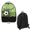 Soccer Large Backpack - Black - Front & Back View