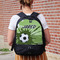 Soccer Large Backpack - Black - On Back