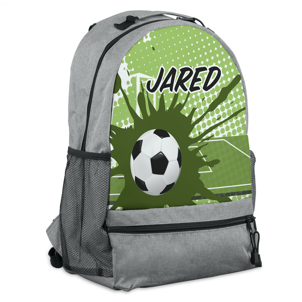 Custom Soccer Backpack - Grey (Personalized)